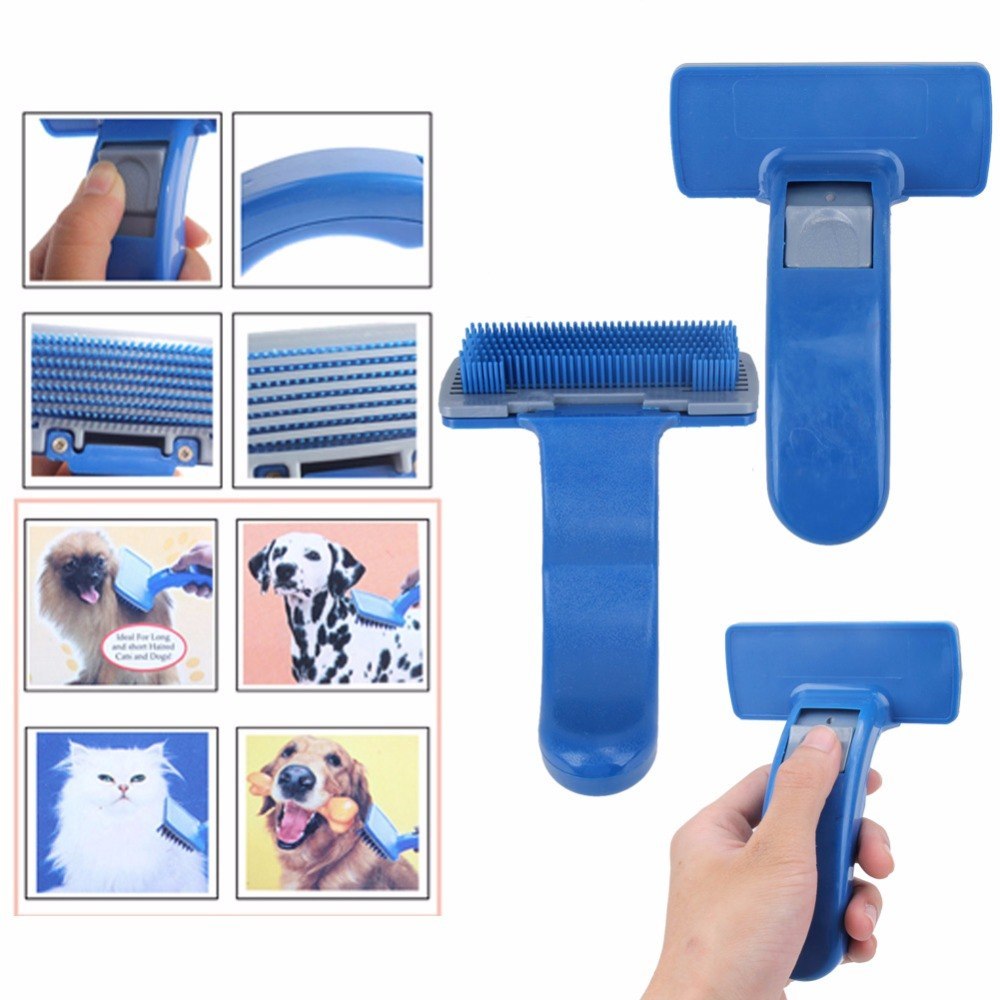 Durable Plastic Pet Hair Brush - Easy Clean & Comfortable