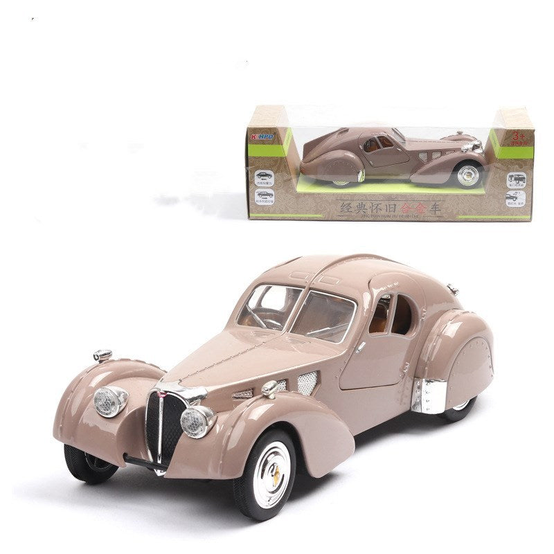 Classic car model Bugatti Type 57SC Pale pinkish gray