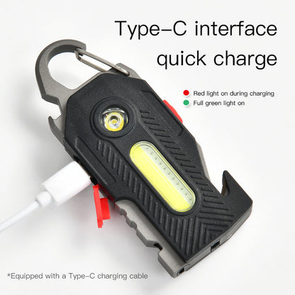 Emergency Multifunctional Handheld Light with Mountaineering Buckle