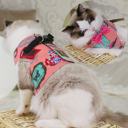 Cloth Dog Harness with Metal Buckle