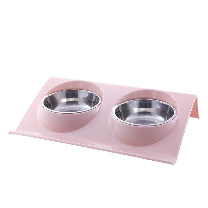 Stainless Steel Pet Double Bowl for Safety and Easy Cleaning