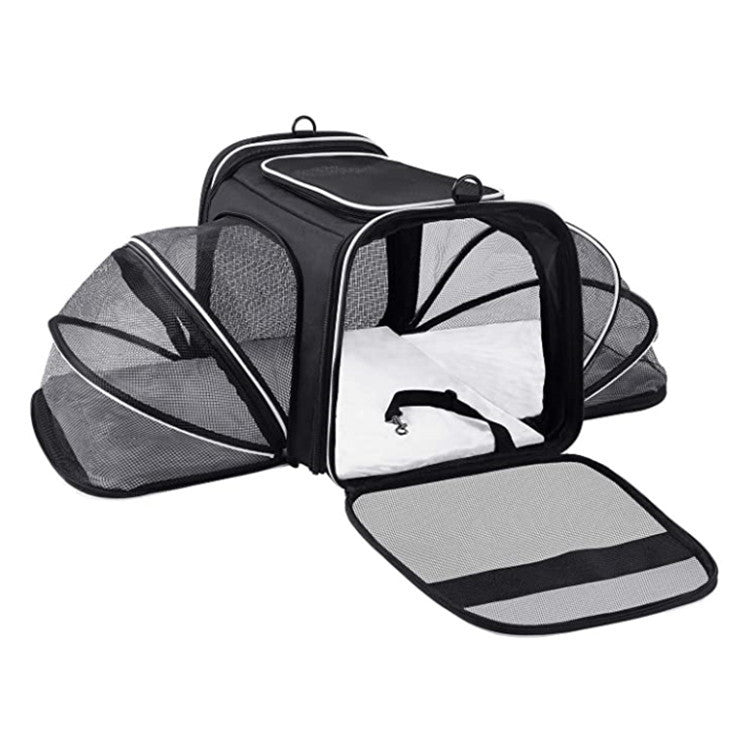 Durable Pet Travel Carrier with Reflective Tapes | Easy to Carry and Clean