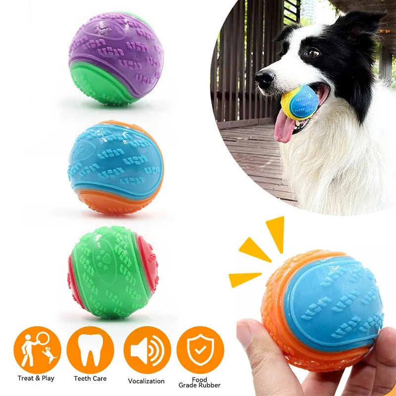 Rubber Pet Toy Ball Tpr Toy Random Color - Pet Toys Gift