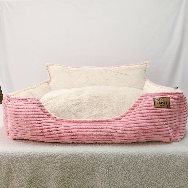 Corduroy Pet Nest in Pink, Gray, Beige