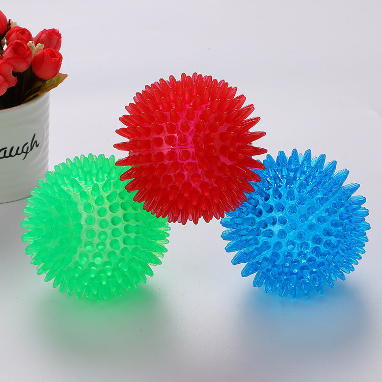 Spiky TPR Squeak Ball for Dogs