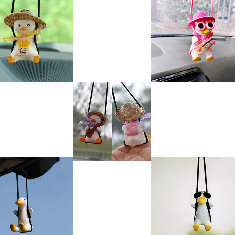 Cute Duck Design Hanging Ornament for Car or Room Decoration