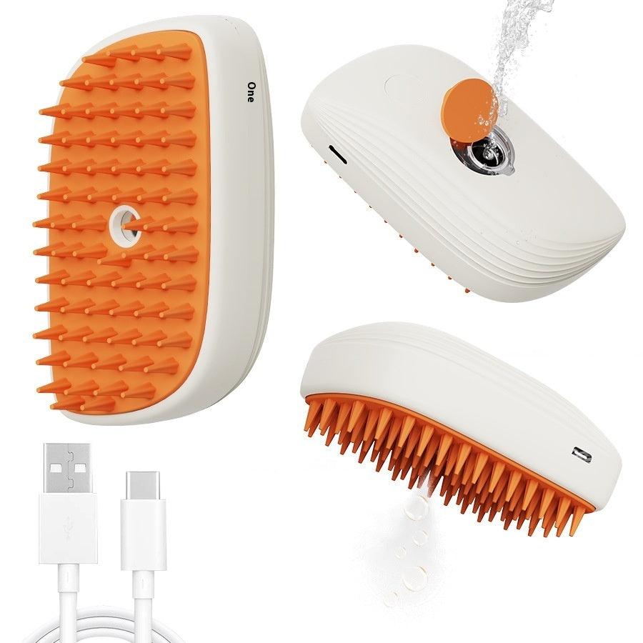 USB Rechargeable Pet Steam Brush