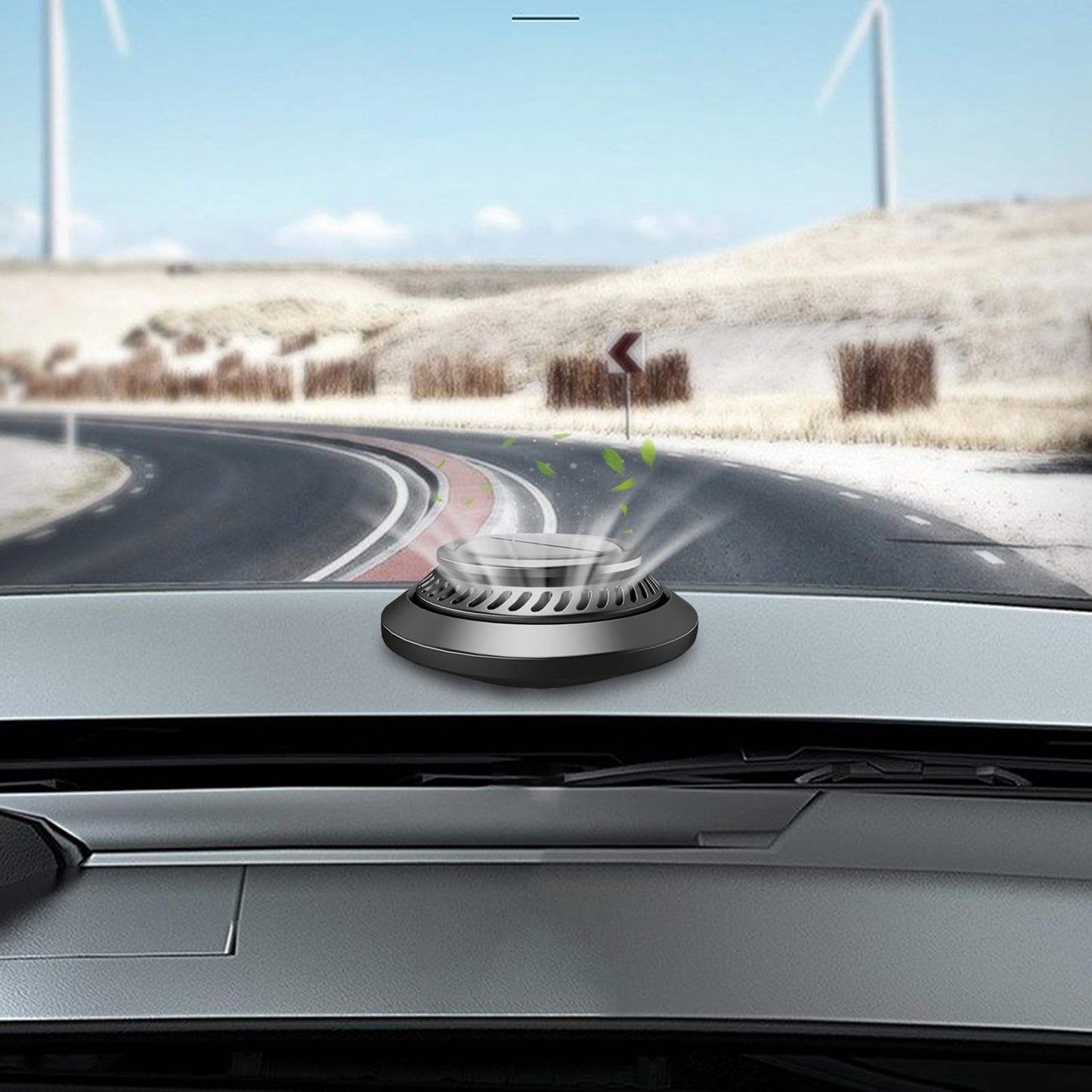 High-Quality Solar Car Air Freshener with Rotating Fragrance