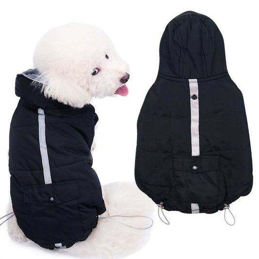 PET STYLE Black Cotton Coat Casual Style for General Gender