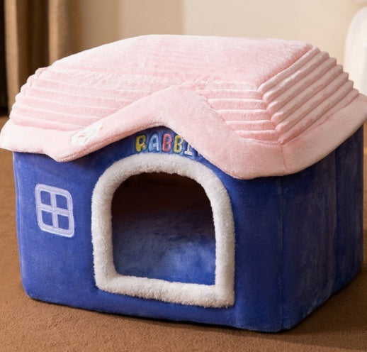 Cozy Foldable Pet House | Warm Winter Bed for Dogs & Cats