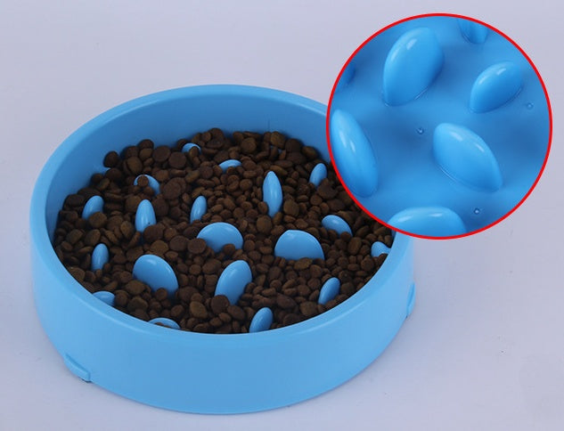 Pet Slow Food Bowl - Healthy Feeder for Cats and Dogs