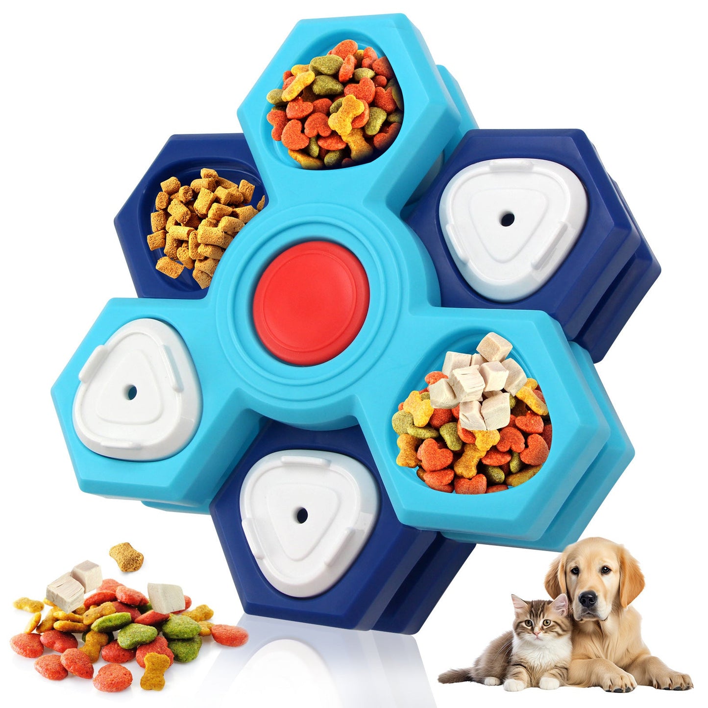 4-Layer Slow Feeder Puzzle Bowl - Non-Slip Interactive Dog Game