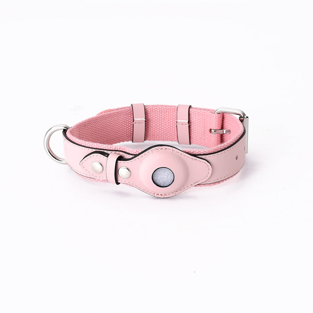 Leather Pet Chain Collar Ring Rope for Airtag Models