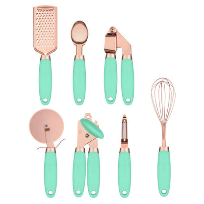 Elegant Copper-Plated Kitchen Utensils Set