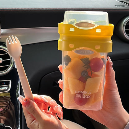 Portable Double Layer Salad and Yogurt Cup