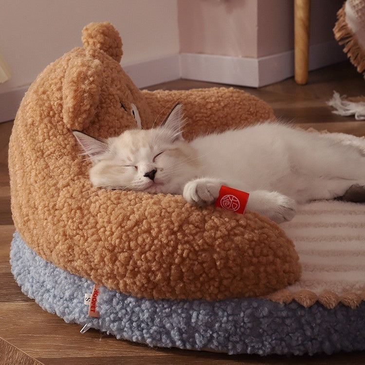 Soft and Cozy Pet Nest | Bear Kitten Style