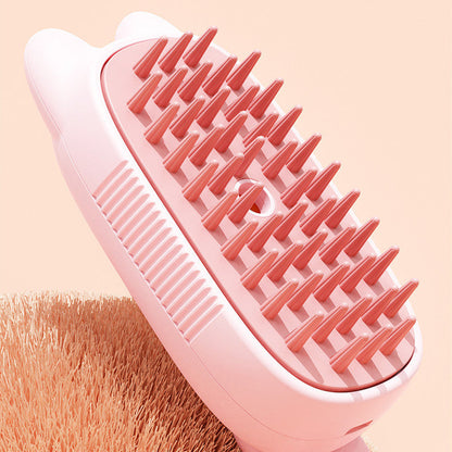 New Rotating Cat Brush Pink and Milky White