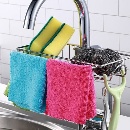 Stainless Steel Faucet Clip-On Sponge Holder