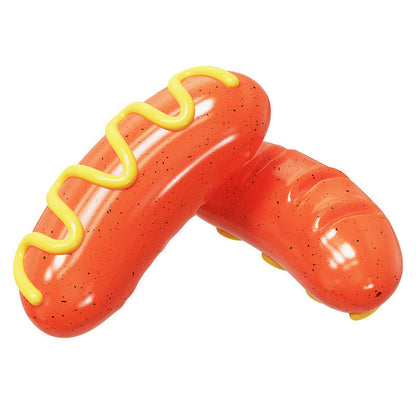 Pet Toy - TPR Hot Dog Sausage Bite Toy