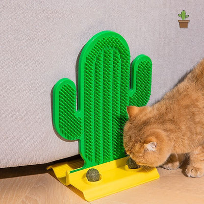 Plastic Catnip Toy Set with Cactus and Mint Balls