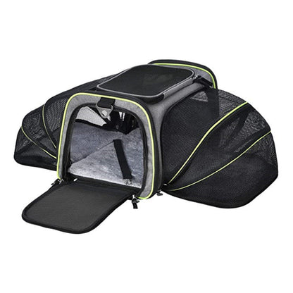 Durable Pet Travel Carrier with Reflective Tapes | Easy to Carry and Clean