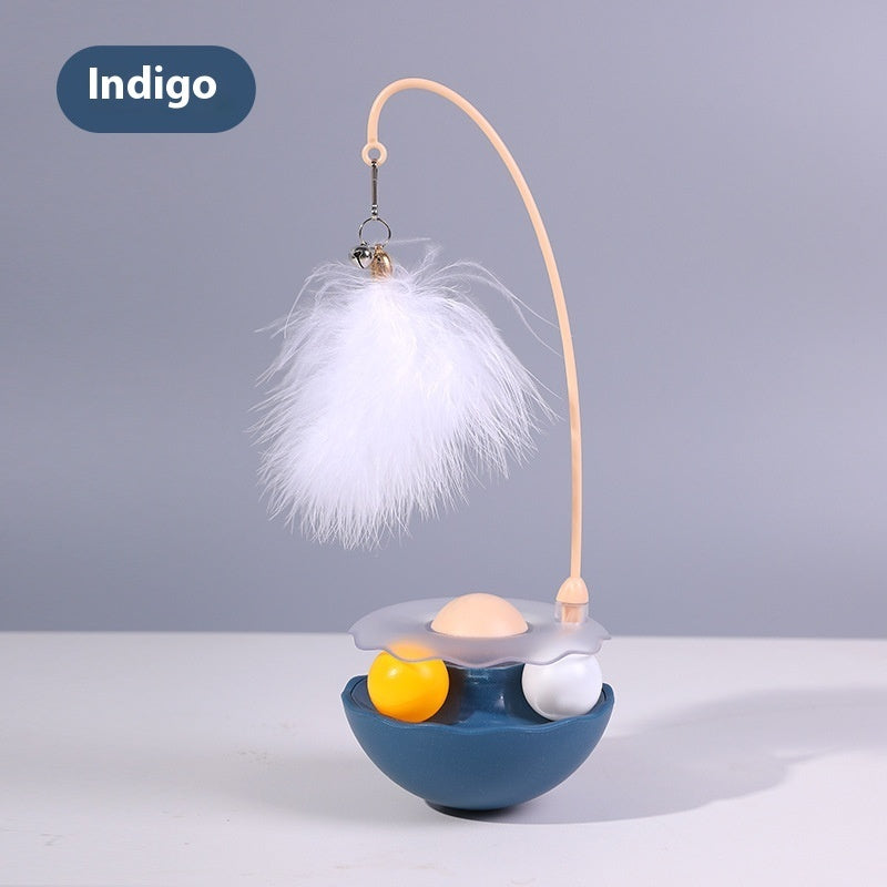 Interactive Cat Toy with Catnip, Feather, and Bell