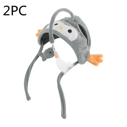 Head-Mounted Cat Toy for Hands-Free Fun| Indoor Cat Teaser Hat