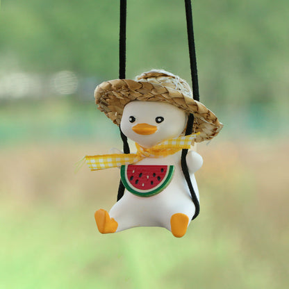 Cute Duck Design Hanging Ornament for Car or Room Decoration