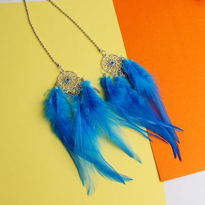 Dream Catcher Car Ornament - Metal and Feather Car Ornaments