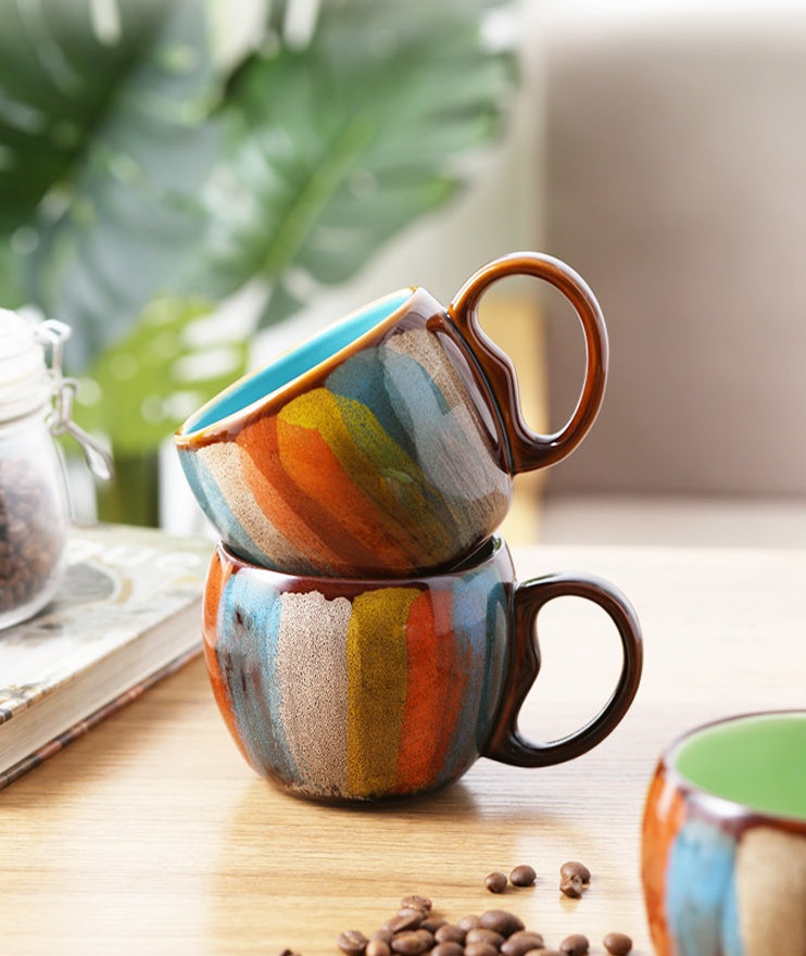 Handmade Ceramic European Style Mug Set 350ml