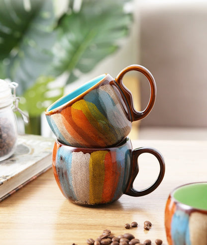 Handmade Ceramic European Style Mug Set 350ml