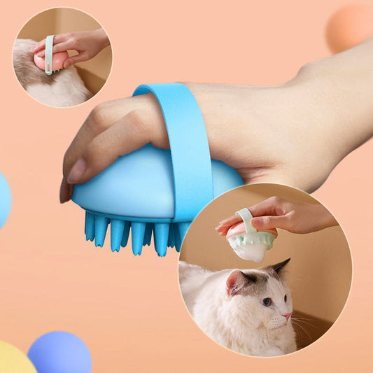 Pet Silicone Massage Bath Brush for Cats & Dogs