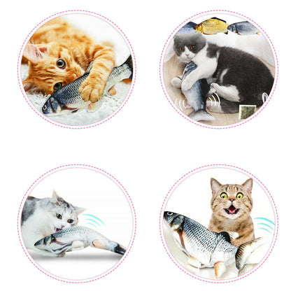 Interactive Cat Toys USB Rechargeable Fish For Cats