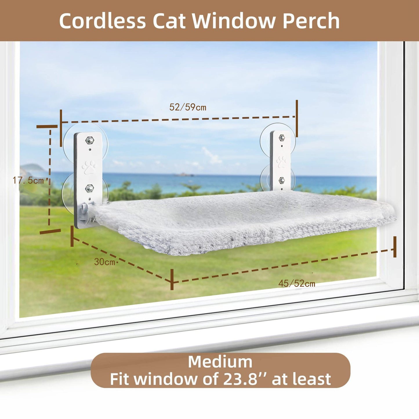 Foldable Cat Window Seat (Cordless & Indoor)