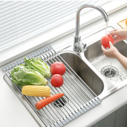 Foldable Stainless Steel Sink Dish Rack