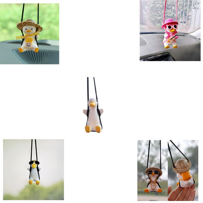 Cute Duck Design Hanging Ornament for Car or Room Decoration