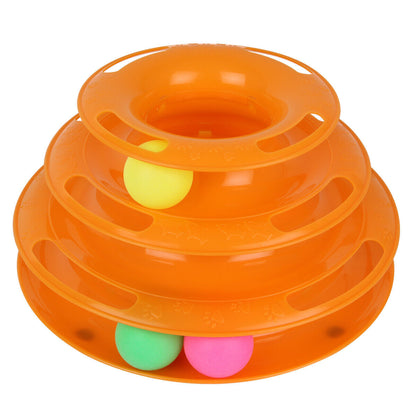 Triple Level Cat Toy Orange