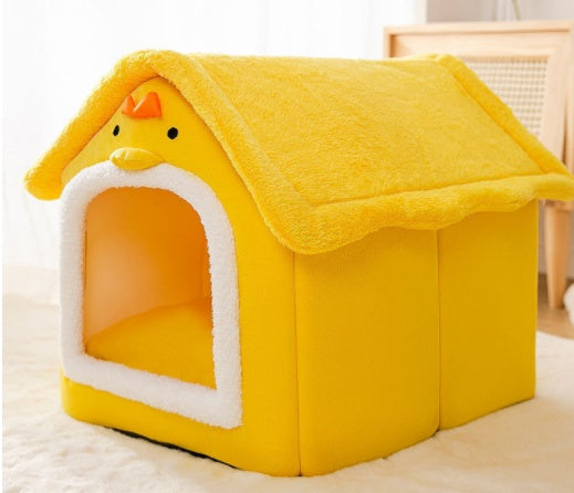 Cozy Foldable Pet House | Warm Winter Bed for Dogs & Cats