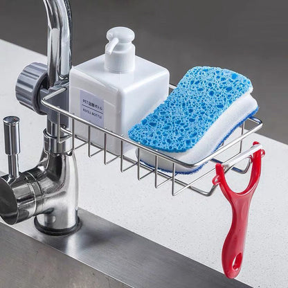 Stainless Steel Faucet Clip-On Sponge Holder