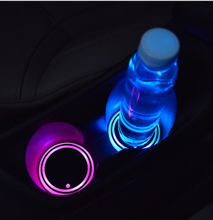 Multi-Color LED Cup Coaster with Solar & USB Charging