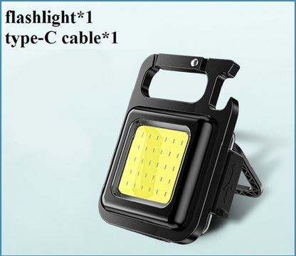 Multifunctional Rechargeable Keychain Flashlight with 3 Lighting Modes