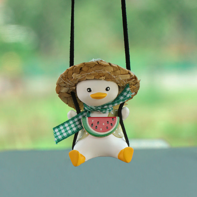 Cute Duck Design Hanging Ornament for Car or Room Decoration