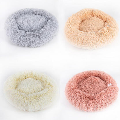 Soft Vegan Fur Calming Bed for Pets - Luxury Design, Various Sizes & Colors