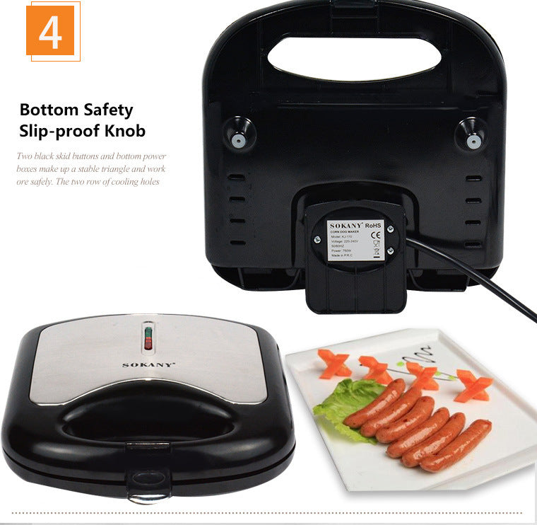 Non-Stick Coated 220V Hot Dog Machine