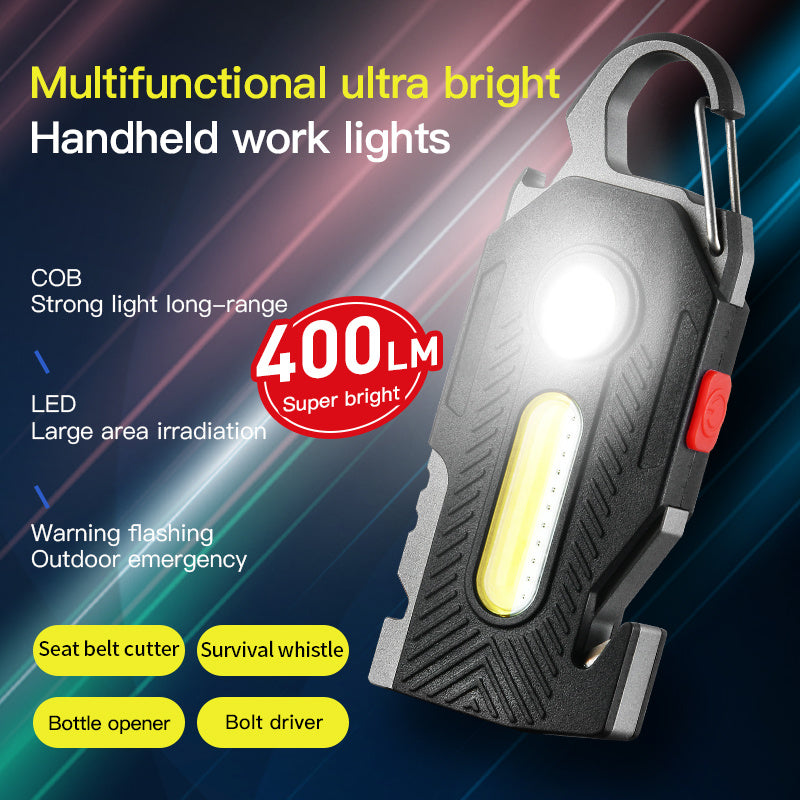 Emergency Multifunctional Handheld Light with Mountaineering Buckle