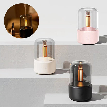 Candle Light Aroma Diffuser - USB Aromatherapy Essential Oil Humidifier