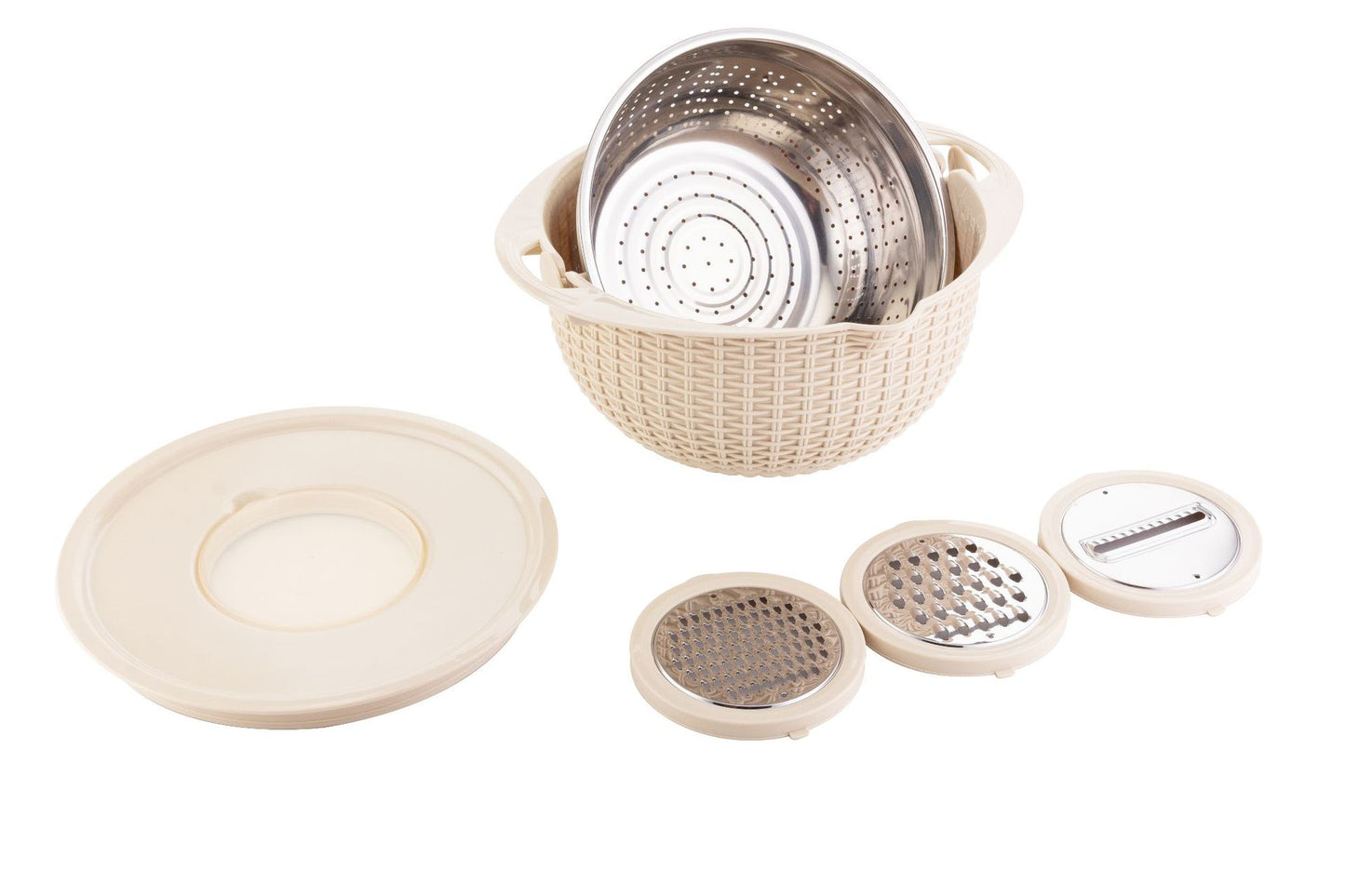 4-in-1 Rotatable Colander and Mixing Bowl Set