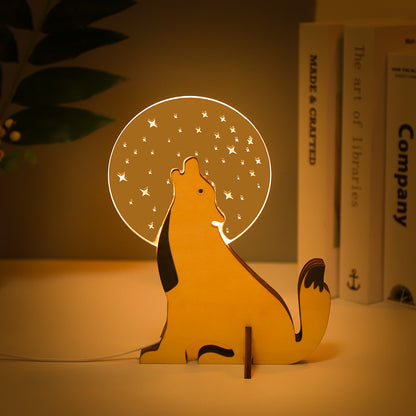 Animal Night Light (Wood & Acrylic, USB Powered)