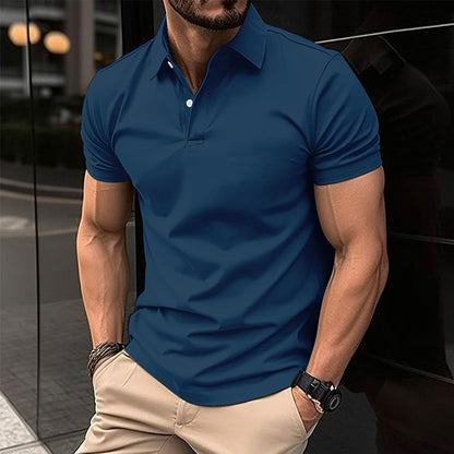 Summer Men's Solid Color Polo Shirt
