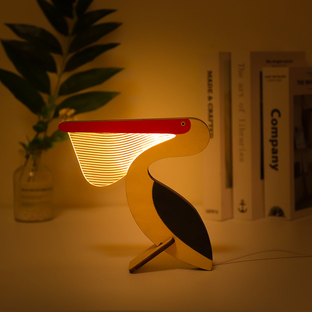 Animal Night Light (Wood & Acrylic, USB Powered)